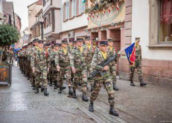 CÉRÉMONIE EN L'HONNEUR DE LA 2e CIE DU 152e REGIMENT