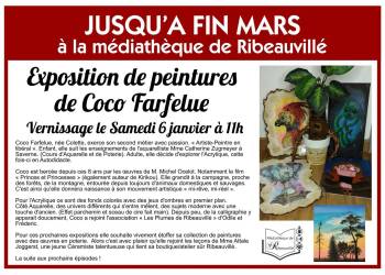 Exposition de peintures de Coco Farfelue