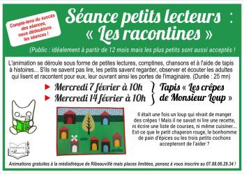 SEANCE PETITS LECTEURS "les racontines"