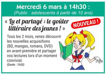 GOÛTER LITTÉRAIRE DES JEUNES