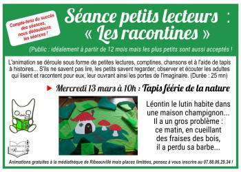 SÉANCE PETITS LECTEURS : "Les racontines"