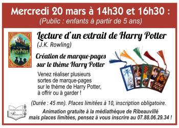 LECTURE ET ATELIER "Marque-pages"