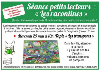 SÉANCE PETITS LECTEURS : "Les racontines"