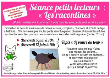 SÉANCE PETITS LECTEURS : "Les racontines"
