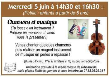 CHANSONS ET ATELIER : "Magnet instrument"