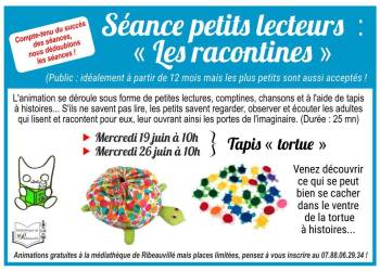 SÉANCE PETITS LECTEURS : "Les racontines"