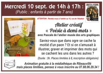 Atelier créatif Poésie à demi-mots