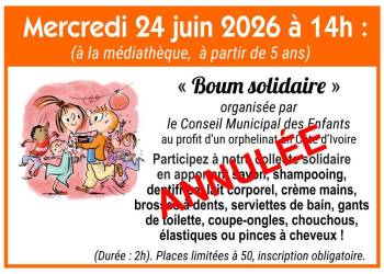 Boum de la Médiathèque : report en raison de la canicule